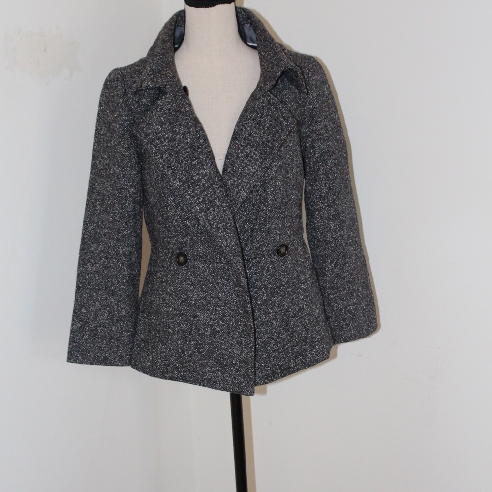 Banana Republic MADMEN, Elegant Gray Tweed Jacket - Picture 3 of 13
